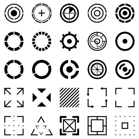 Set of geometric shapes trendy halftone vector geometric shapes.のイラスト素材