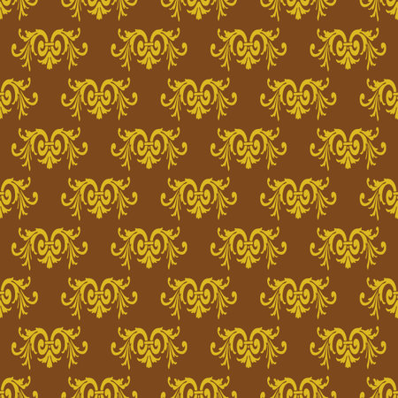 Luxury seamless golden floral wallpaper.のイラスト素材