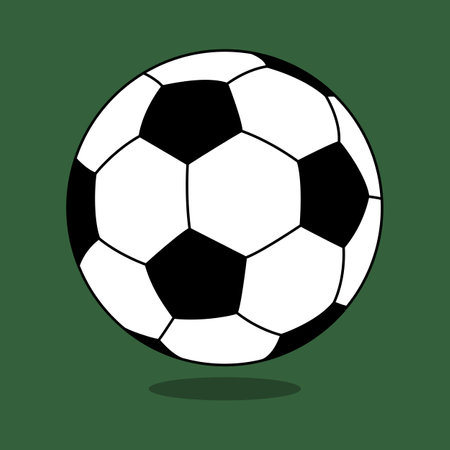 Soccer ball icon flat vector illustration on background.のイラスト素材