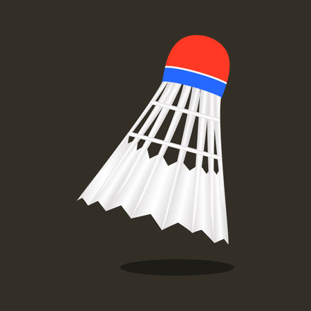Shuttlecock icon isolated of background flat designe.のイラスト素材