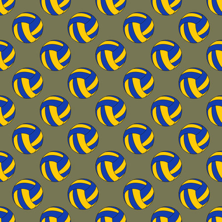 Volleyball ball graphic seamless pattern.のイラスト素材