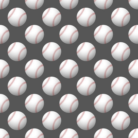 Seamless vector pattern background with elements of baseballs.のイラスト素材