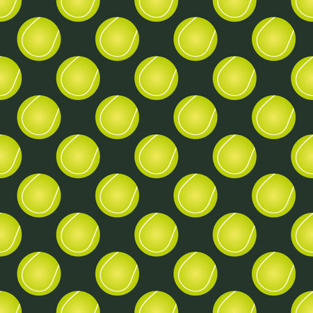 Balls tennis seamless pattern design.のイラスト素材