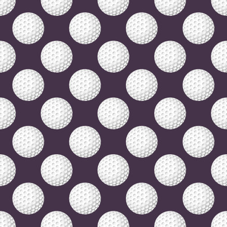 Golf balls seamless pattern on a background.のイラスト素材