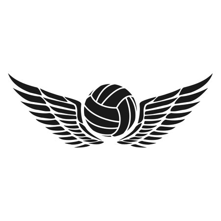 Vector volleyball logo the emblem of the volleyball team.のイラスト素材