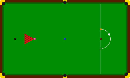 Snooker billiard table with lines and balls.のイラスト素材