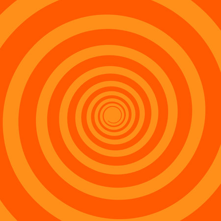 Spiral line orange halftone pattern abstract vector illustration.のイラスト素材