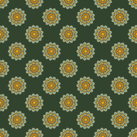 Seamless pattern with mandala ornament.の写真素材