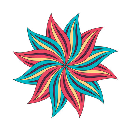 Vector hand drawn doodle mandala.のイラスト素材