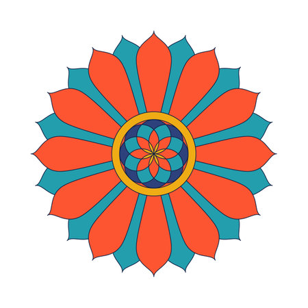 Vector hand drawn doodle mandala.のイラスト素材