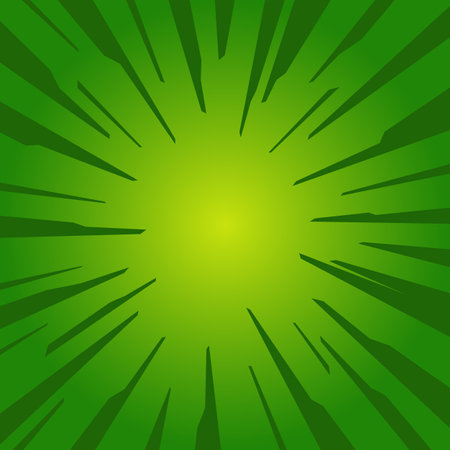 Bright green spiral rays background, comics, pop art style.のイラスト素材
