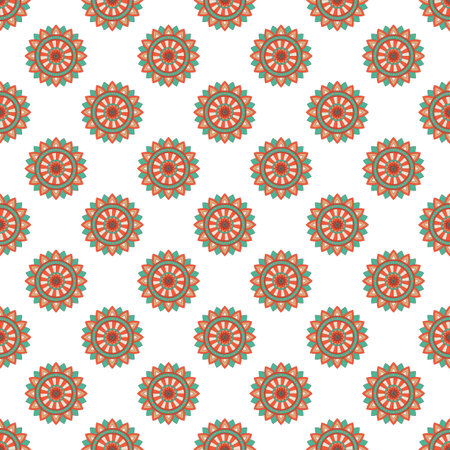 Seamless pattern vintage decorative elements.のイラスト素材