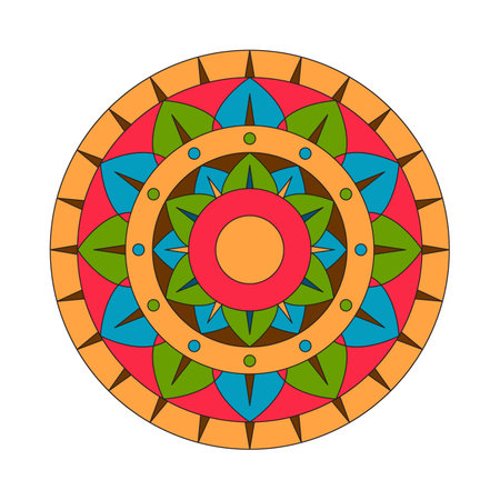 Flower mandalas vintage decorative elements.のイラスト素材