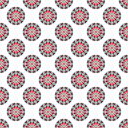 Vector geometric ornament in ethnic style.のイラスト素材