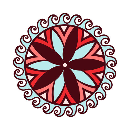 Vector hand drawn doodle mandala.のイラスト素材