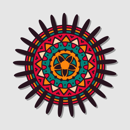 Vector mandala floral mandala vector illustration.のイラスト素材