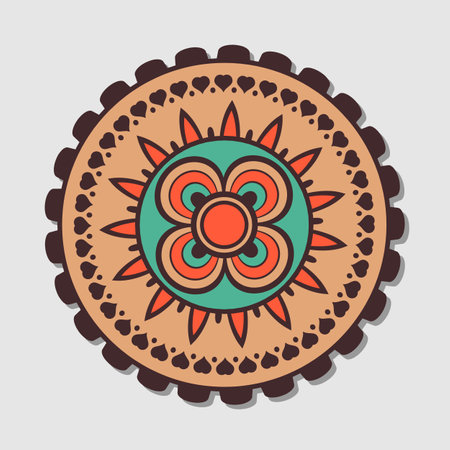 Vector hand drawn doodle mandala.のイラスト素材