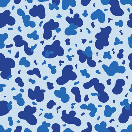 Blue camouflage texture with seamless pattern.のイラスト素材