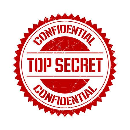 Top secret confidential vector illustration stamp.のイラスト素材