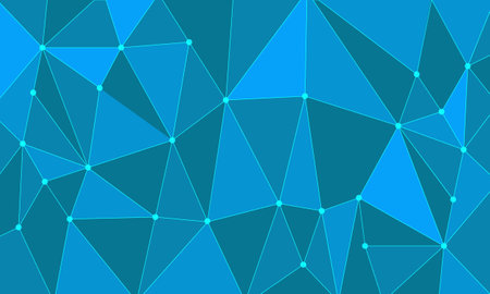 Bright background of blue polygons with a contour.のイラスト素材
