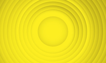 Abstract circle layers texture on yellow background with shadow.のイラスト素材