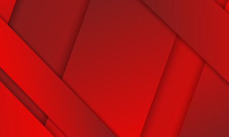 Red geometric vector background with lines and glow in vibrant colors.のイラスト素材