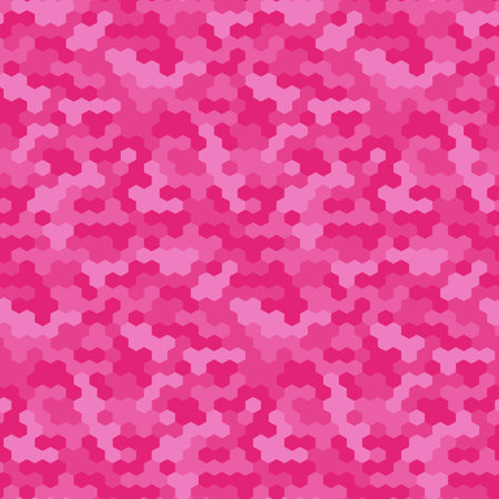 Pink seamless hexagonal vector pattern.のイラスト素材