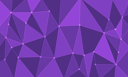 Bright background of purple polygons with a contour.のイラスト素材