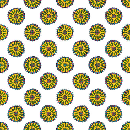 Abstract oriental pattern in boho style.のイラスト素材