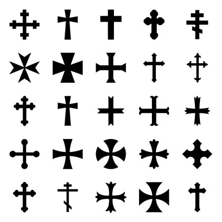 Set cross vector symbol flat style.のイラスト素材