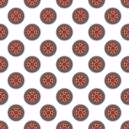 Seamless pattern with mandala ornament.のイラスト素材