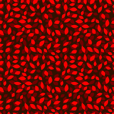 Seamless forest pattern with red leaves.のイラスト素材