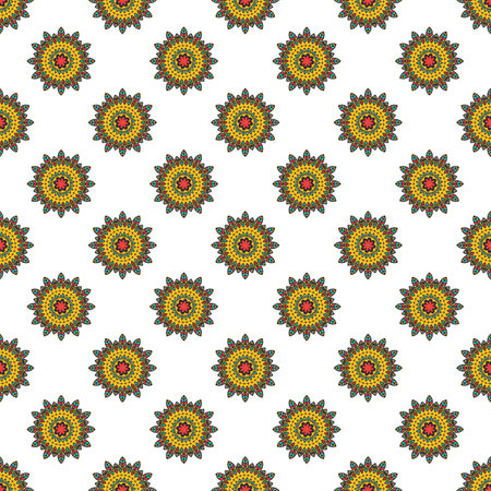 Abstract oriental pattern in boho style.のイラスト素材