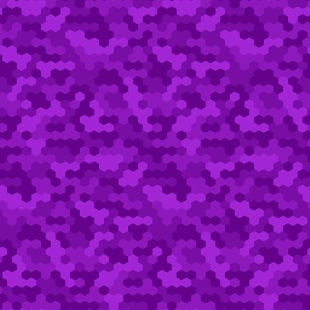 Vector trendy seamless pattern purple colored hexagonal.のイラスト素材