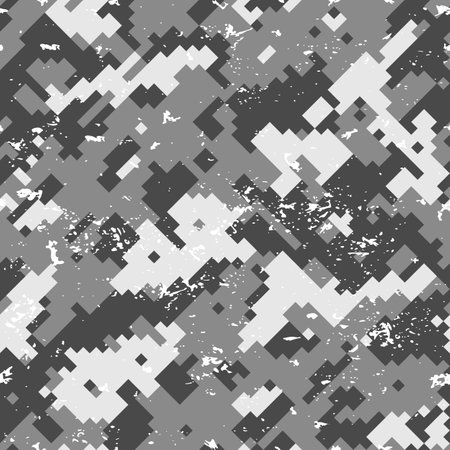 Pixel camouflage grunge eamless pattern.のイラスト素材