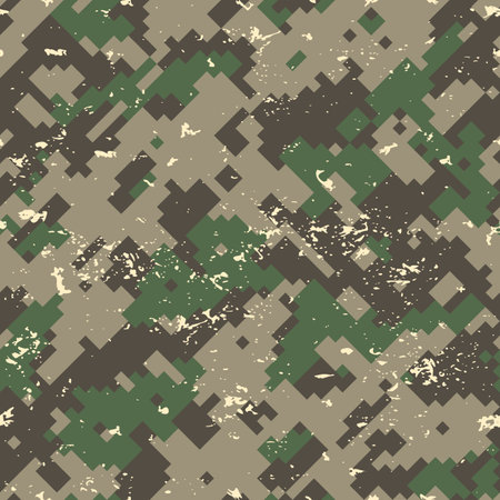 Digital grunge camouflage seamless pattern.のイラスト素材