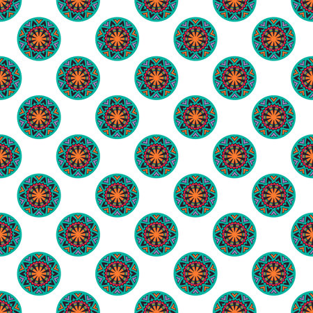 Seamless pattern vintage decorative elements.のイラスト素材