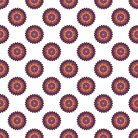 Abstract oriental pattern in boho style.のイラスト素材