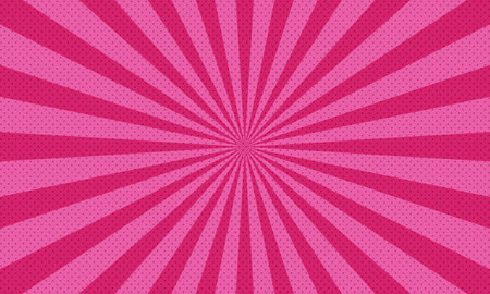 Retro rays comic pink background pop art styleのイラスト素材