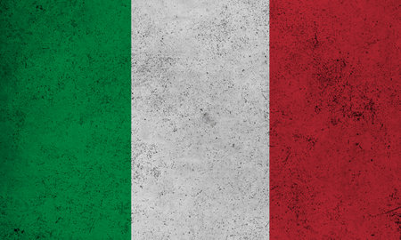 Abstract grunge textured vintage flag of Italyの写真素材