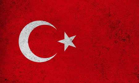 Abstract grunge textured vintage flag of Turkeyの写真素材