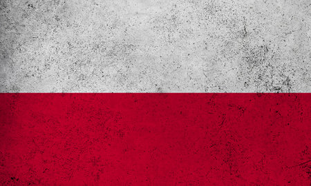 Abstract grunge textured vintage flag of Polandの写真素材