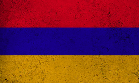 Abstract grunge textured vintage flag of Armeniaの写真素材