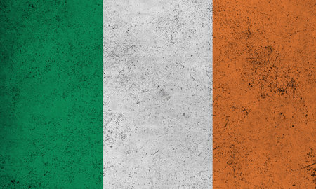 Abstract grunge textured vintage flag of Irelandの写真素材