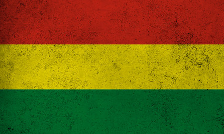 Abstract grunge textured vintage flag of Boliviaの写真素材