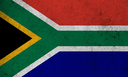 Abstract grunge textured vintage flag of South Africaの写真素材