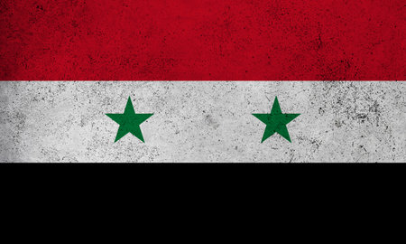 Abstract grunge textured vintage flag of Syriaの写真素材