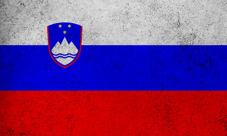 Abstract grunge textured vintage flag of Sloveniaの写真素材