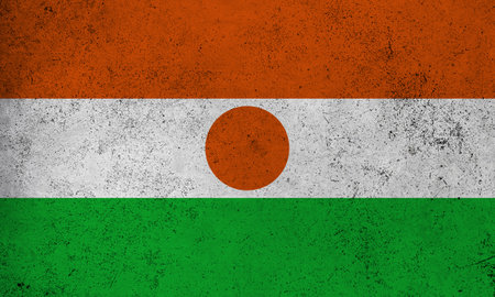 Abstract grunge textured vintage flag of Nigerの写真素材