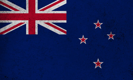 Abstract grunge textured vintage flag of New Zealandの写真素材